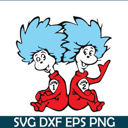 thing one and thing two characters svg, dr seuss svg, cat in the hat svg ds104122330