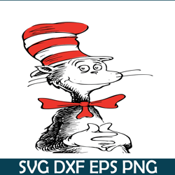 dr seuss the cat character svg, dr seuss svg, cat in the hat svg ds104122351