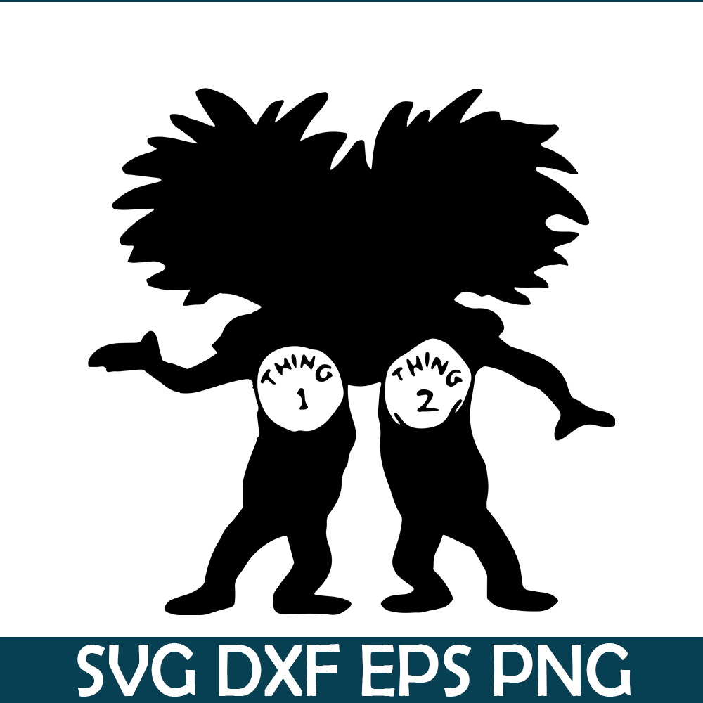 DS105122334-Thing 1 And Thing 2 Black Shadow SVG, Dr Seuss SVG, Cat In The Hat SVG DS105122334.png