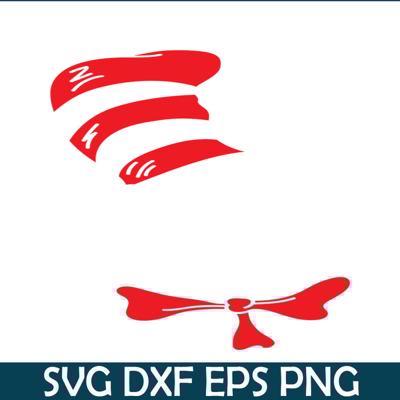 DS205122373-The Red Hat And Bow SVG, Dr Seuss SVG, Cat In The Hat SVG DS205122373.png