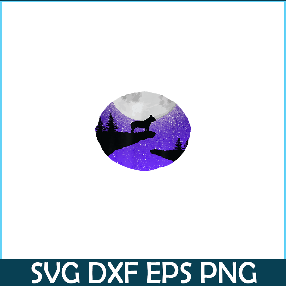 HL16102316-Cool French Bulldog PNG, Full Moon Frenchie PNG, Dog Lover PNG.png