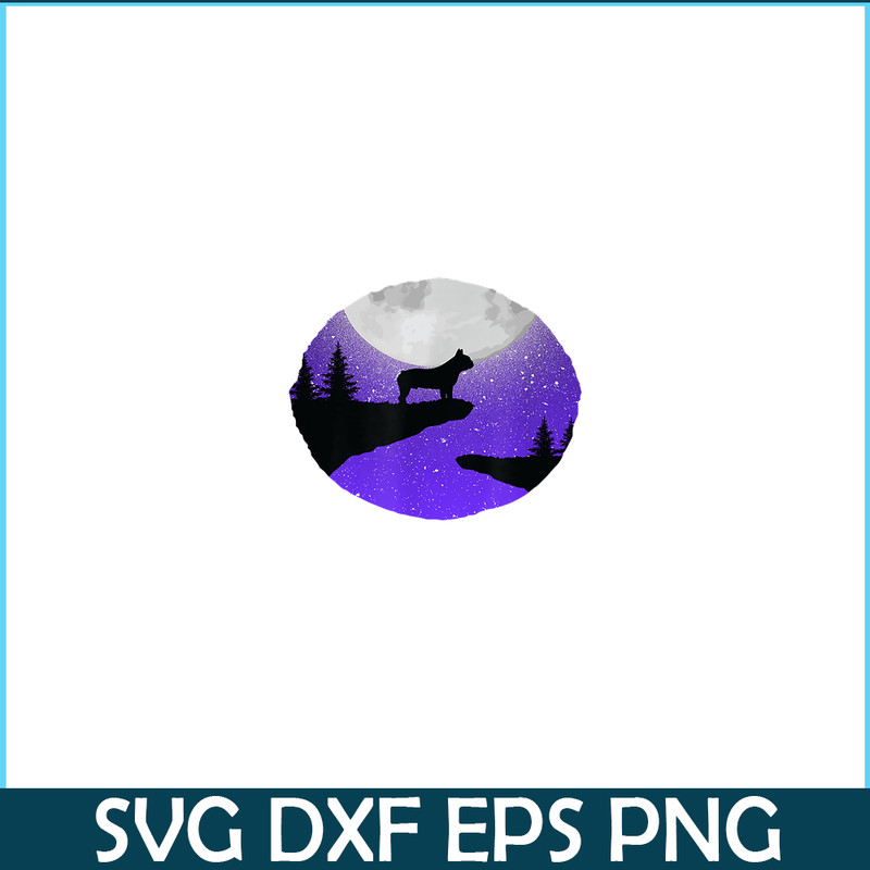 HL16102316-Cool French Bulldog PNG, Full Moon Frenchie PNG, Dog Lover PNG.png