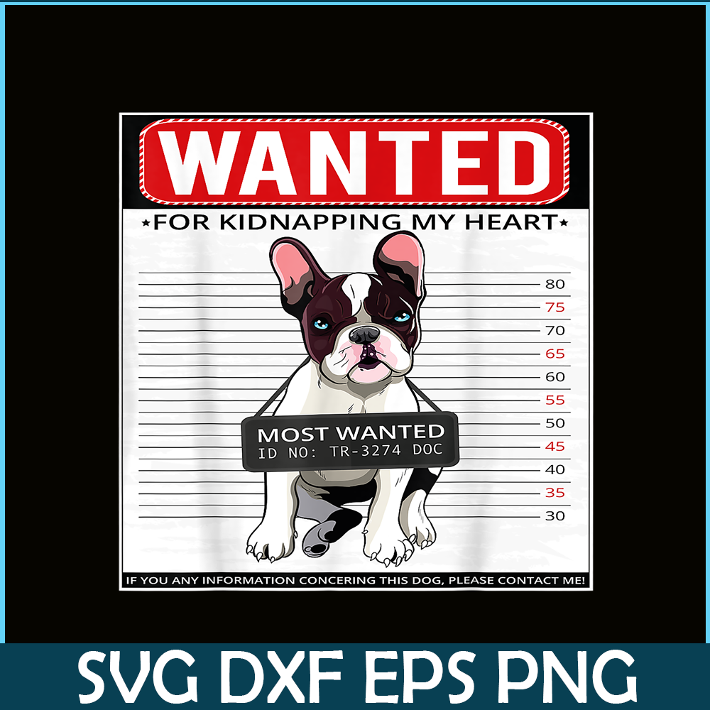 HL16102343-French Bulldog Wanted PNG, French Dog Artwork PNG, Bulldog Mascot PNG.png