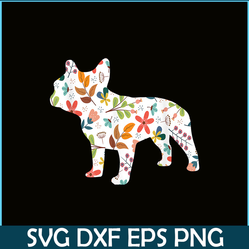 HL16102372-French Bulldog Love Flower PNG, Frenchie Dog Lover PNG, French Dog Artwork PNG.png
