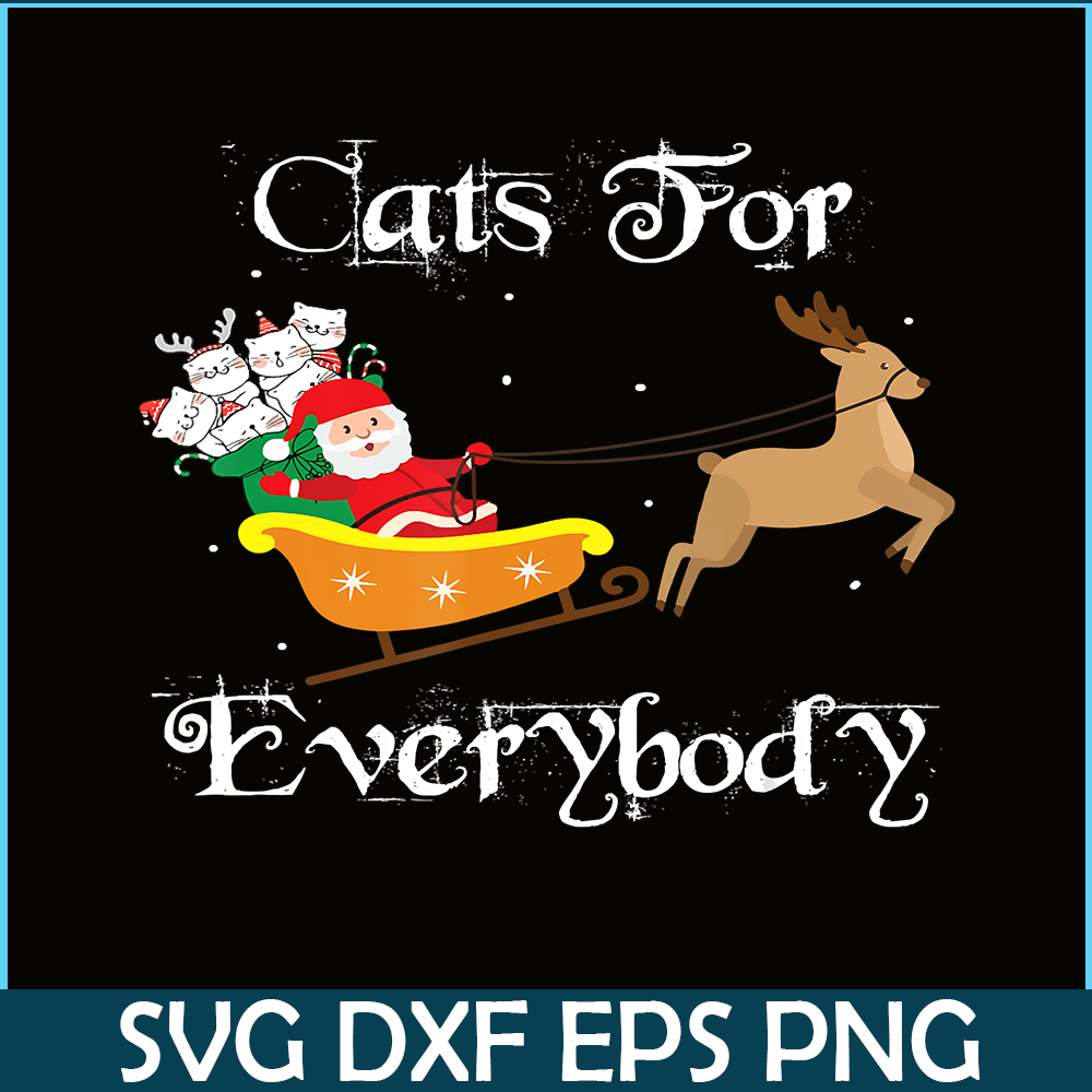 PNG141023120-Cats For Everybody Christmas Santa Cute Cat Lover Xmas T-Shirt Png.png