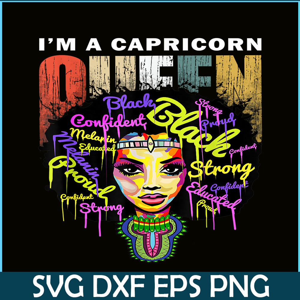 CPB28102338-I Am A Capricorn PNG Black Woman PNG Zodiac Sign PNG.png