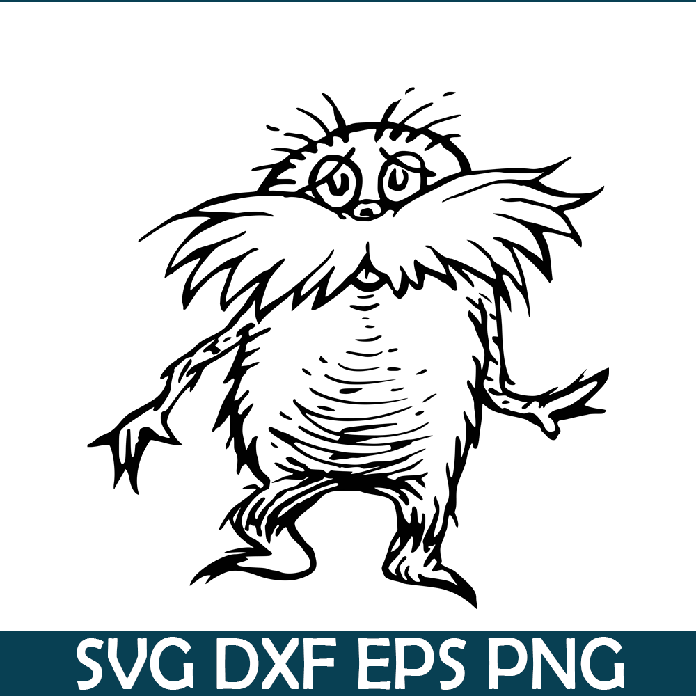 DS105122316-The Black White Lorax SVG, Dr Seuss SVG, Dr. Seuss' the Lorax SVG DS105122316.jpg