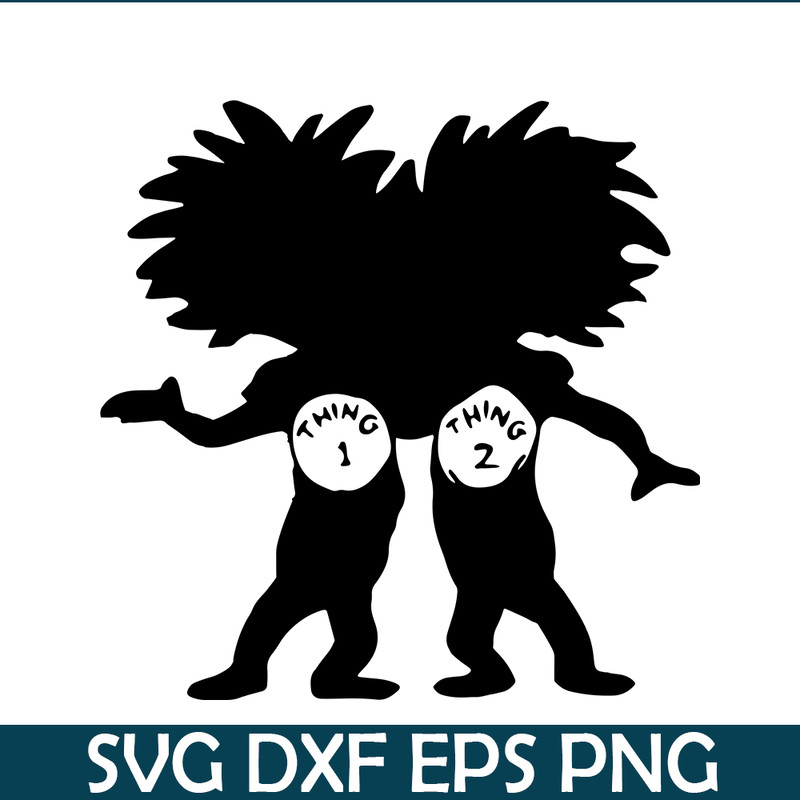 DS105122334-Thing 1 And Thing 2 Black Shadow SVG, Dr Seuss SVG, Cat In The Hat SVG DS105122334.png