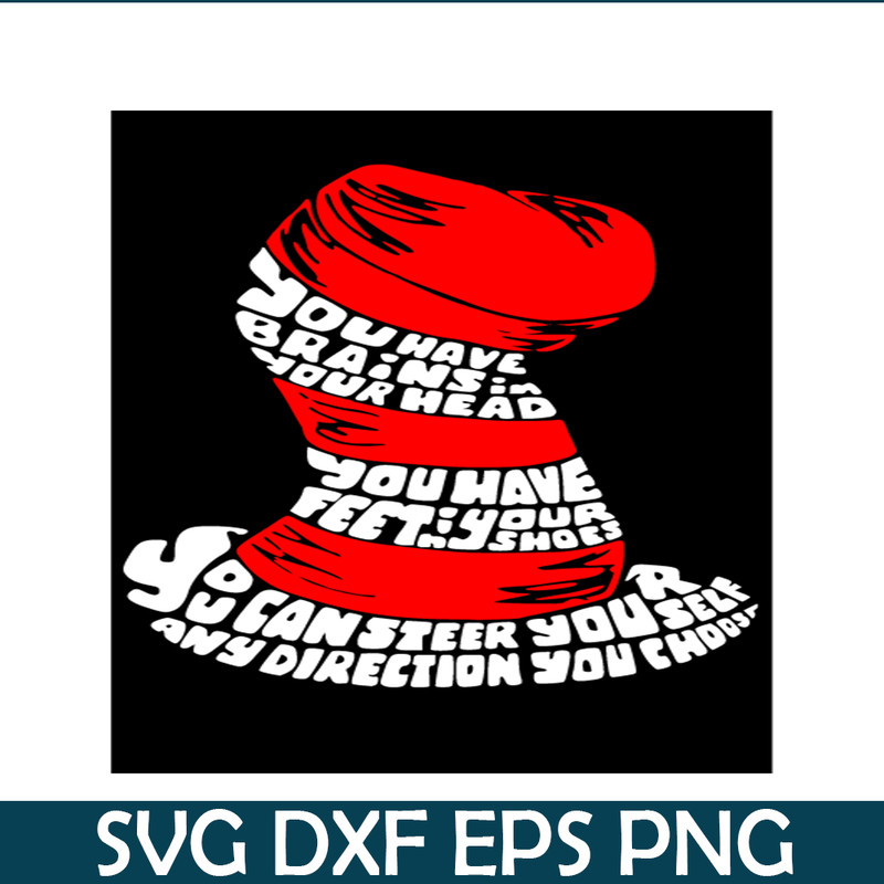DS105122355-You have brains SVG, Dr Seuss SVG, Cat In The Hat SVG DS105122355.png