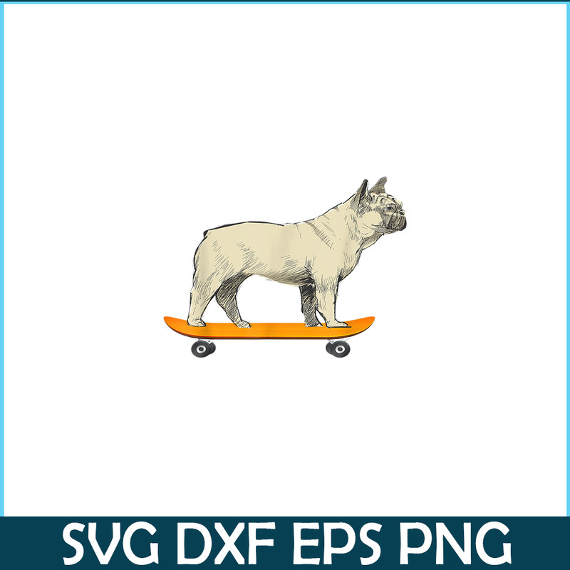 HL161023151-Funny French Bulldog On Skateboard PNG, French Bulldog PNG, French Dog Artwork PNG.png