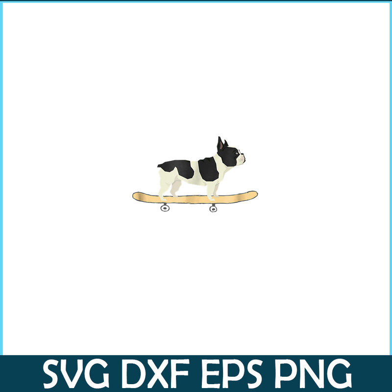 HL161023153-Funny Skateboarding Bulldog Puppy PNG, Frenchie Bulldog PNG, French Dog Artwork PNG.png