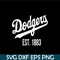 MLB011223136-Dodgers EST 1883 Text SVG, Major League Baseball SVG, MLB Lovers SVG MLB011223136.png