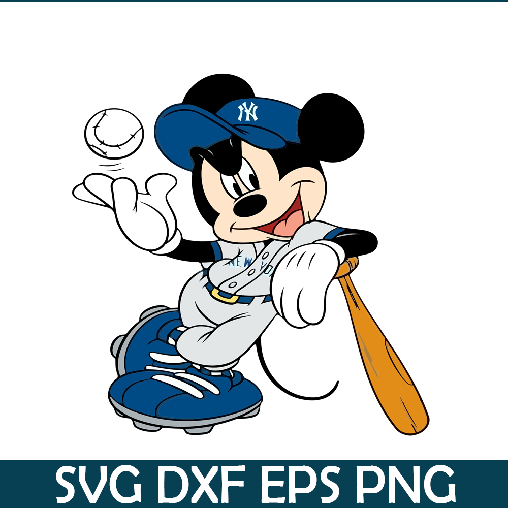 MLB204122336-Mickey Mouse NY Yankees SVG, Major League Baseball SVG, Baseball SVG MLB204122336.png