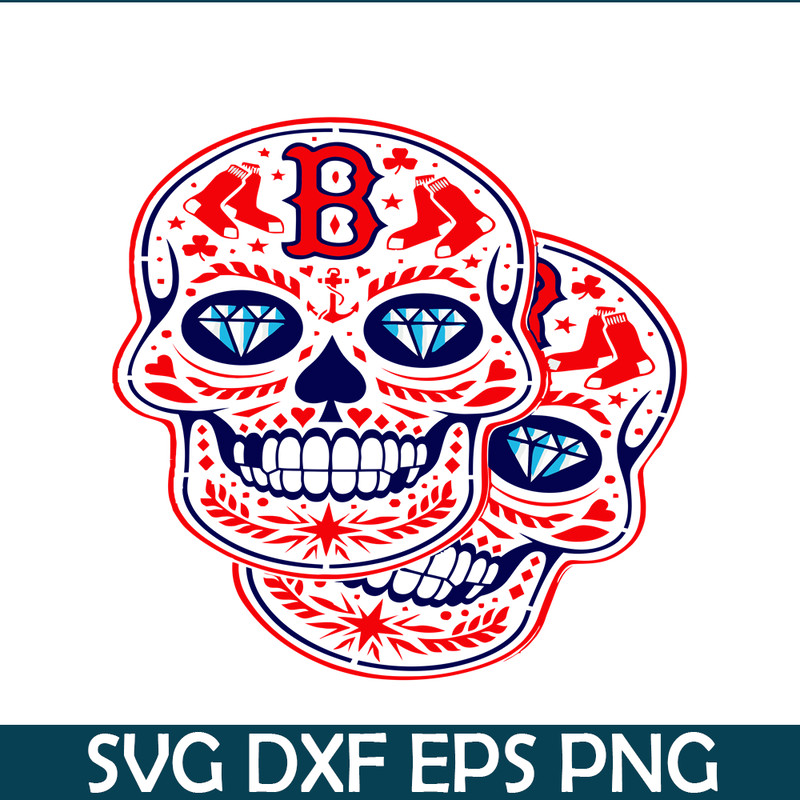 MLB30112348-Boston Red Sox Double Skulls SVG PNG DXF EPS AI, Major League Baseball SVG, MLB Lovers SVG MLB30112348.png