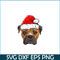 PNG141023107-Boxer Christmas Dog Santa Hat Xmas Boys Kids Girls Gifts T-Shirt Png.png