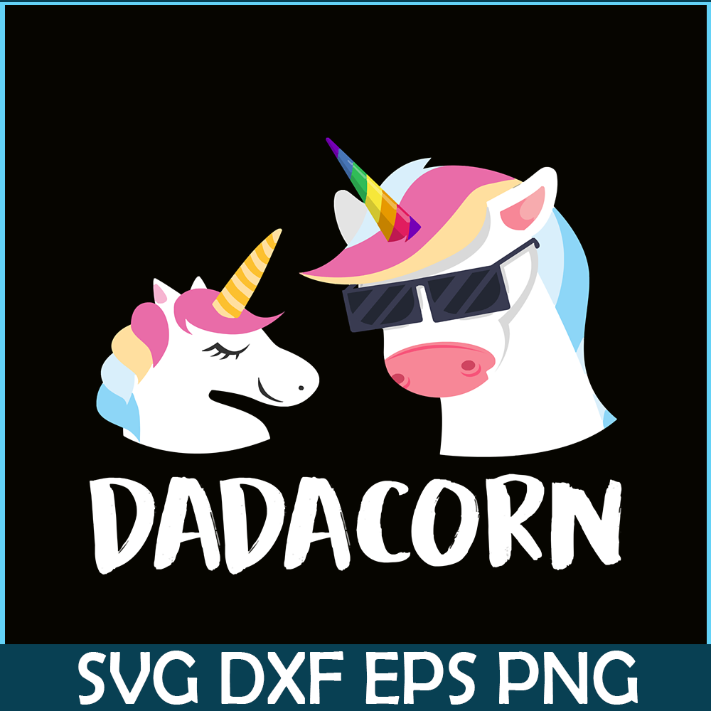 PNG14102357-Dadacorn Unicorn Dad And Baby Fathers Day T-Shirt Classic T-Shirt Png.png