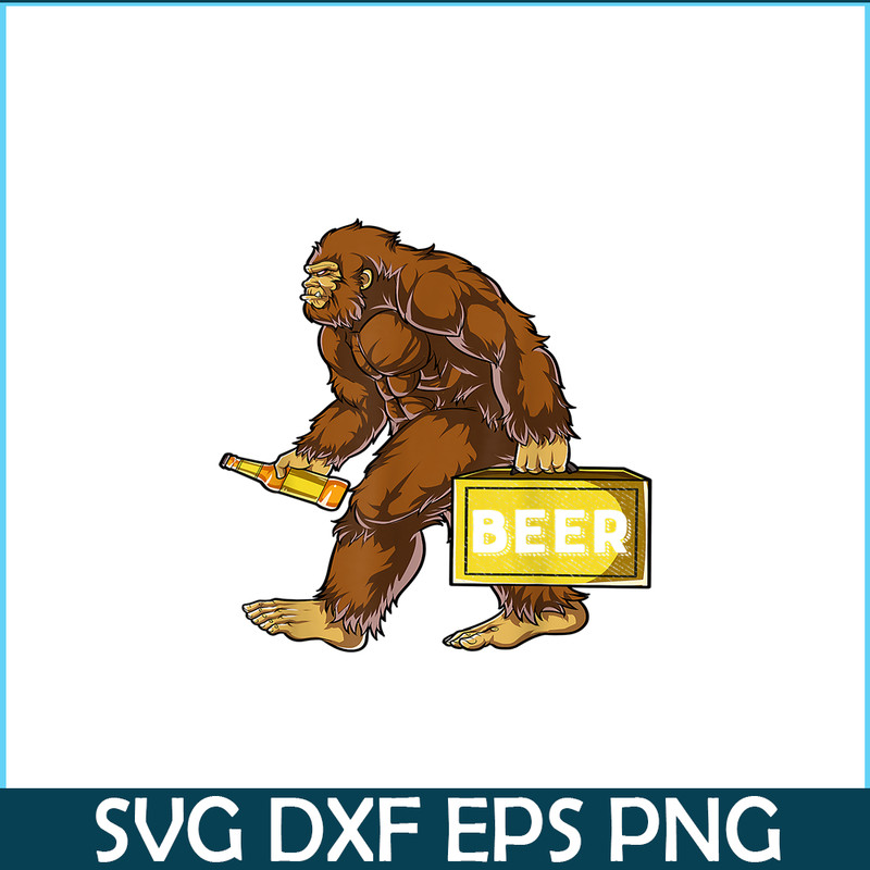 BEER28102312-Bigfoot with Beer PNG funny Sasquatch PNG Drinking Party PNG.png