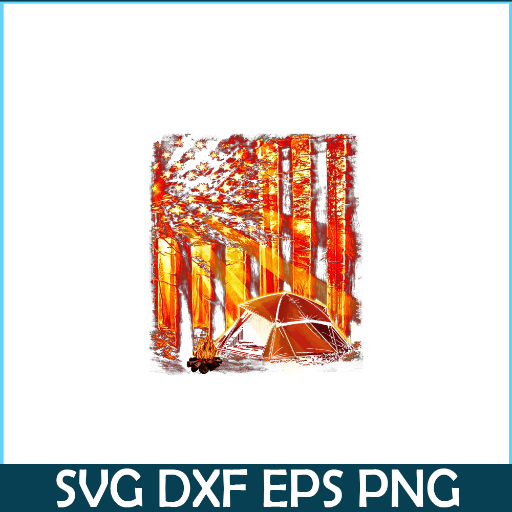 CAMP07112365-Into the wood PNG America Flag Camping PNG Loving Camping PNG.png