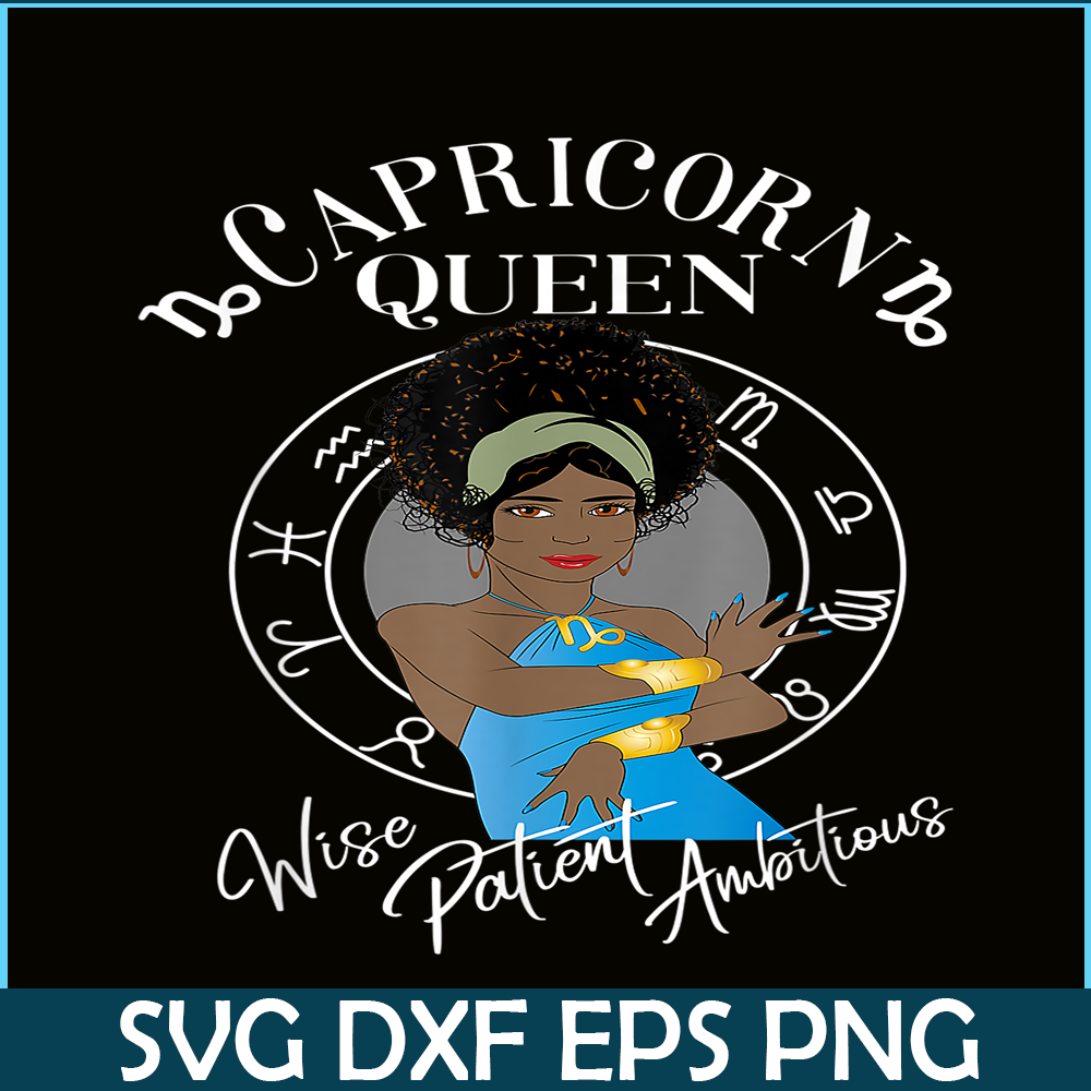 CPB28102310-Capricorn Black Queen PNG Horoscope African PNG Capricorn Feature PNG.png