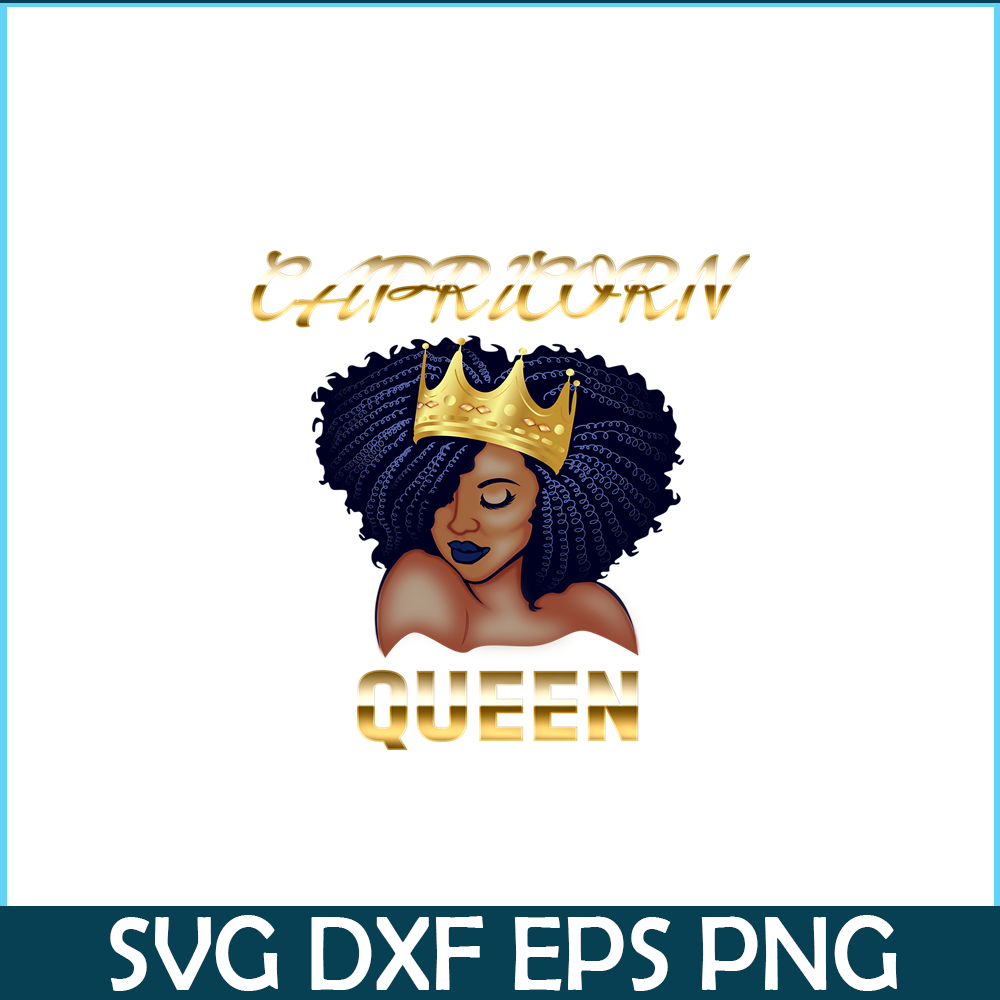 CPB28102326-Capricorn Queen PNG Queen Born December-January PNG Black Queen Birthday PNG.png