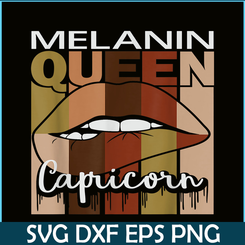 CPB28102333-Capricorn Queen PNG Zodiac Sign Melanin PNG Retro Vintage Birthday PNG.png