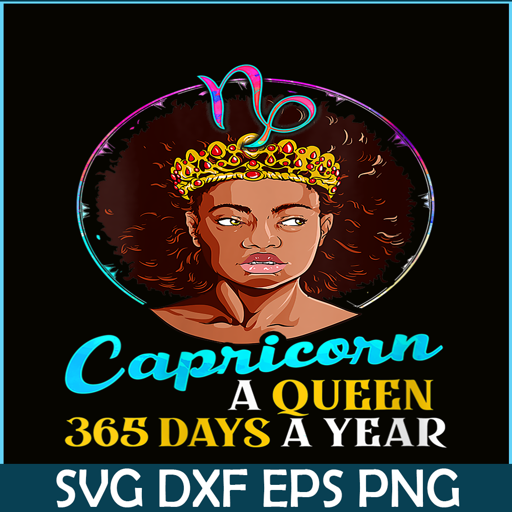 CPB28102380-Capricorn Zodiac PNG Black Girl PNG Magic Birthday Melanin PNG.png