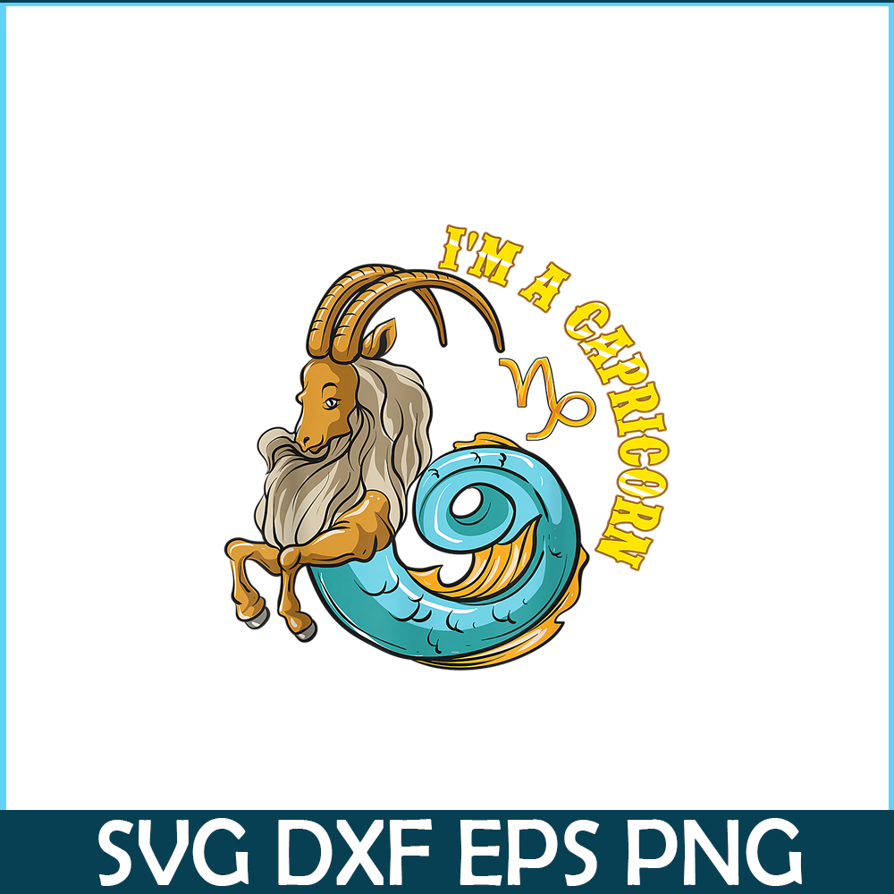 CPB28102387-Zodiac Sign PNG I Am A Capricorn PNG Goat Zodiac PNG.png
