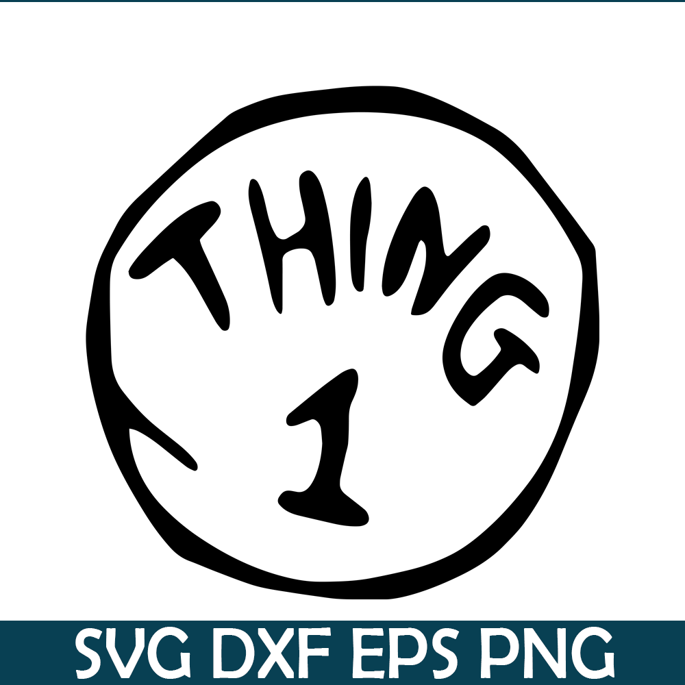 DS104122335-Thing 1 The Simple Text SVG, Dr Seuss SVG, Cat in the Hat SVG DS104122335.png