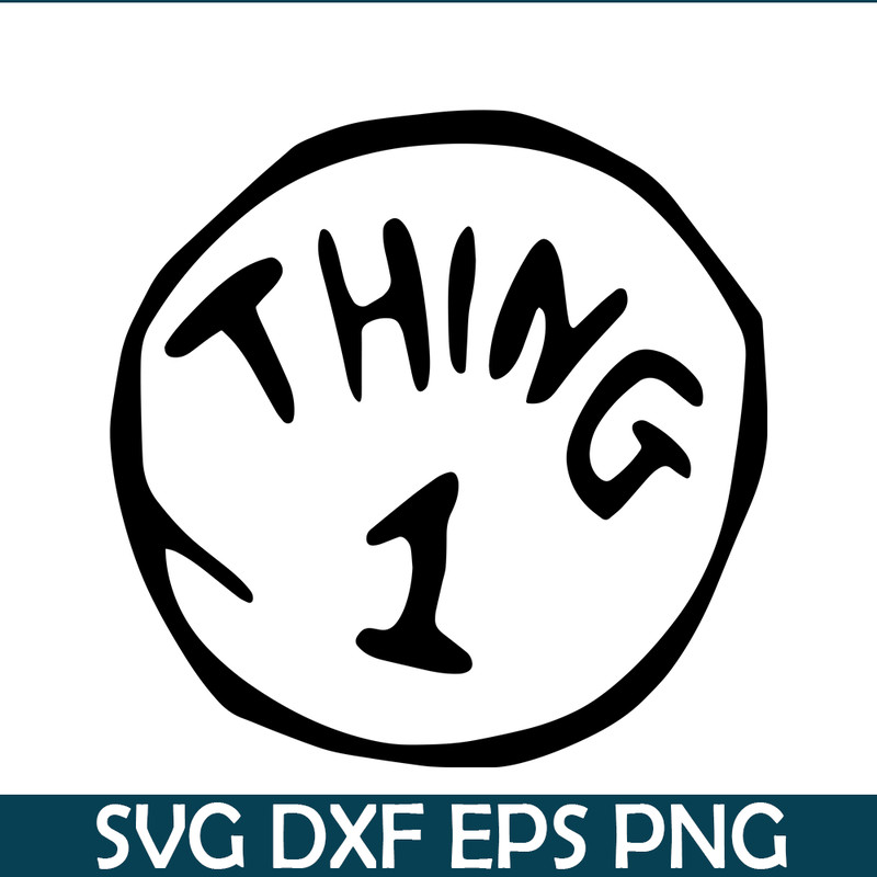 DS104122335-Thing 1 The Simple Text SVG, Dr Seuss SVG, Cat in the Hat SVG DS104122335.png