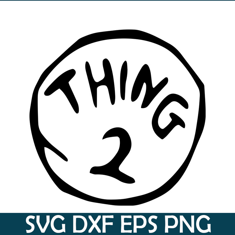 DS104122336-Thing 2 The Simple Text SVG, Dr Seuss SVG, Cat in the Hat SVG DS104122336.png
