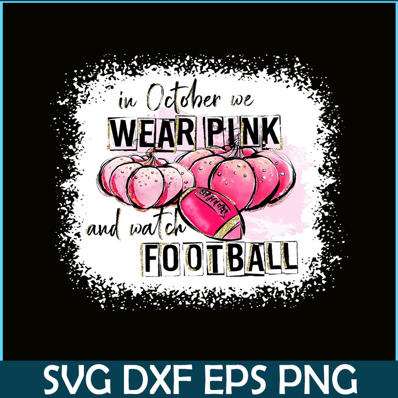 HL14102315-In October We Wear Pink Bleached Print Short Sleeve T-shirt PNG.png