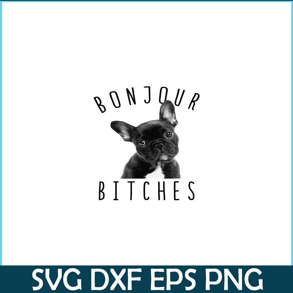 HL16102310-Bonjour Bitches PNG , Funny French Bulldog PNG, Dog Lover PNG.png