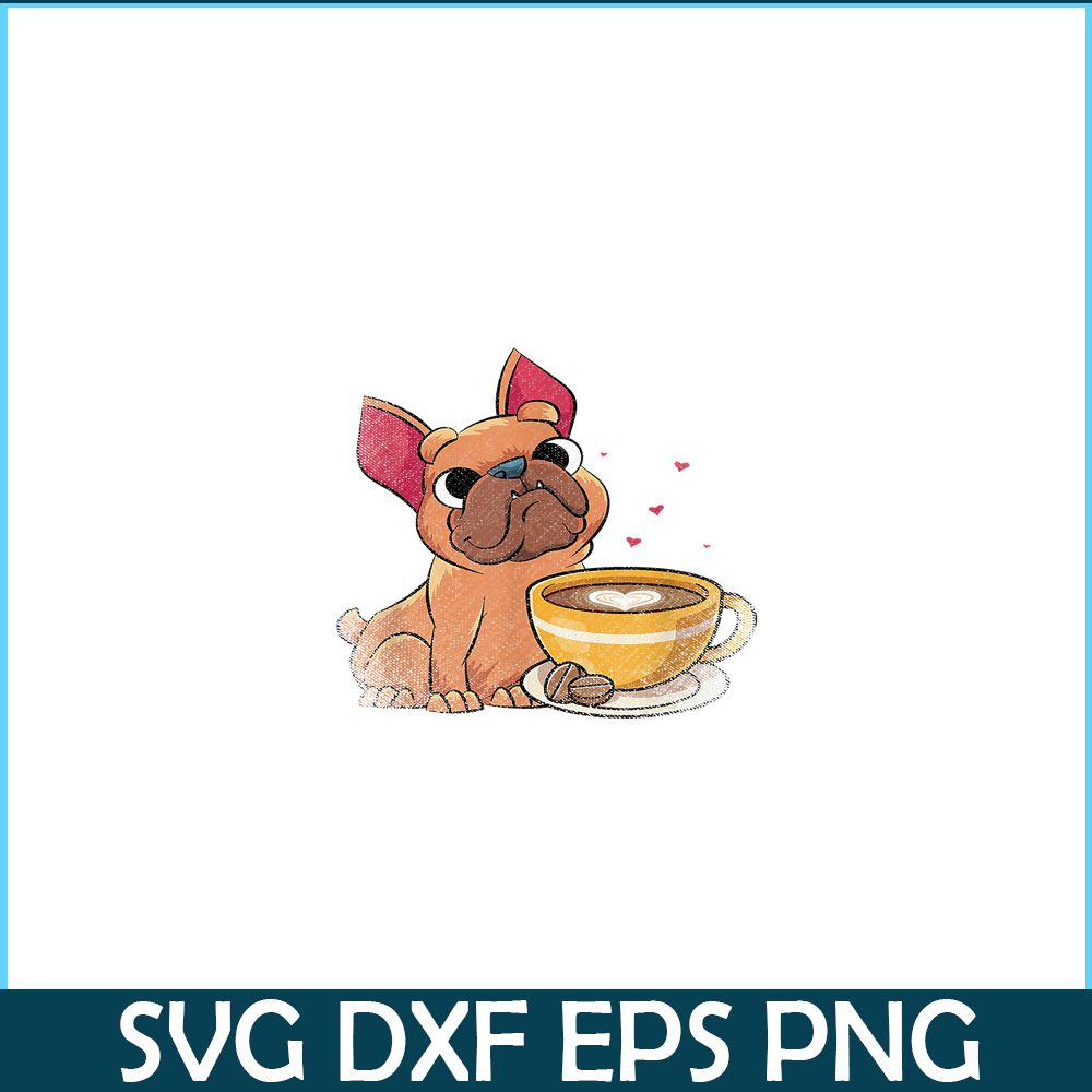 HL161023119-Frenchie Cute Dog Lover Barista Coffee PNG, Frenchie Dog Lover PNG, French Dog Artwork PNG.png
