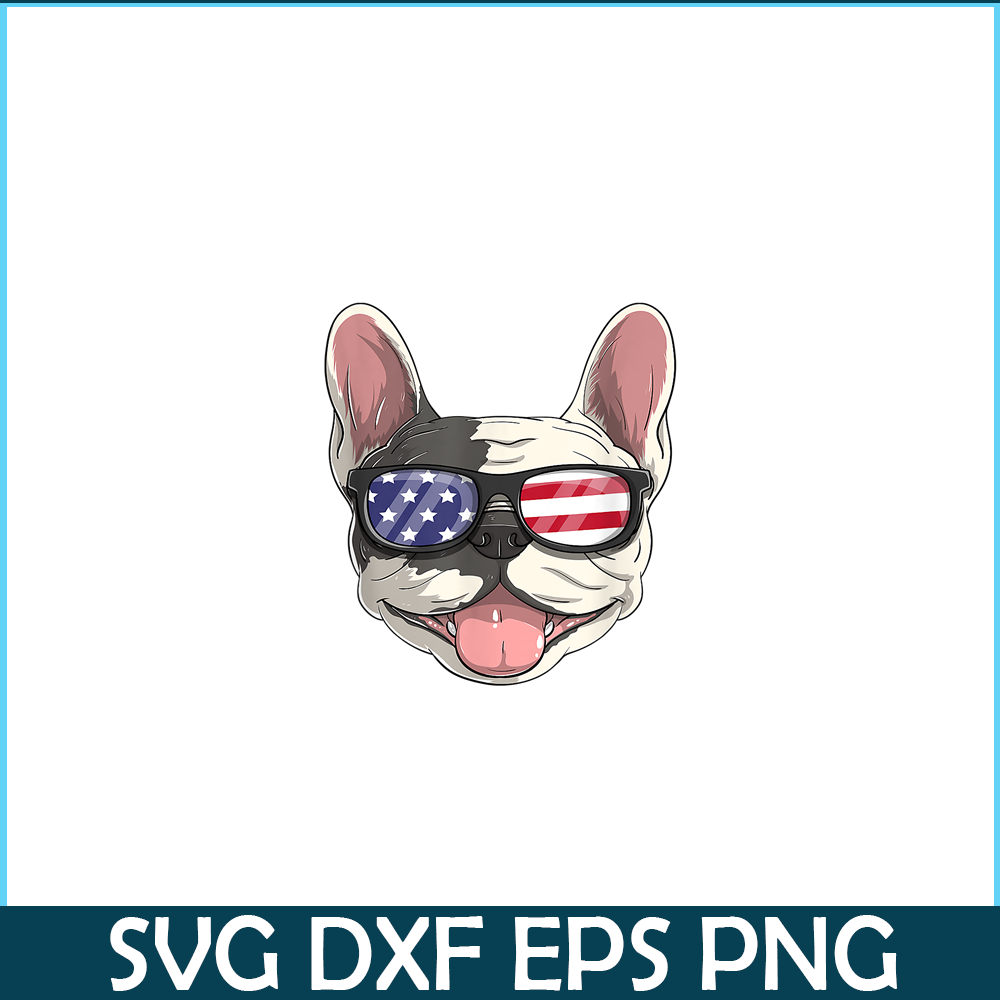 HL16102348-French Bulldog Dog USA PNG, French Dog Artwork PNG, Bulldog Mascot PNG.png