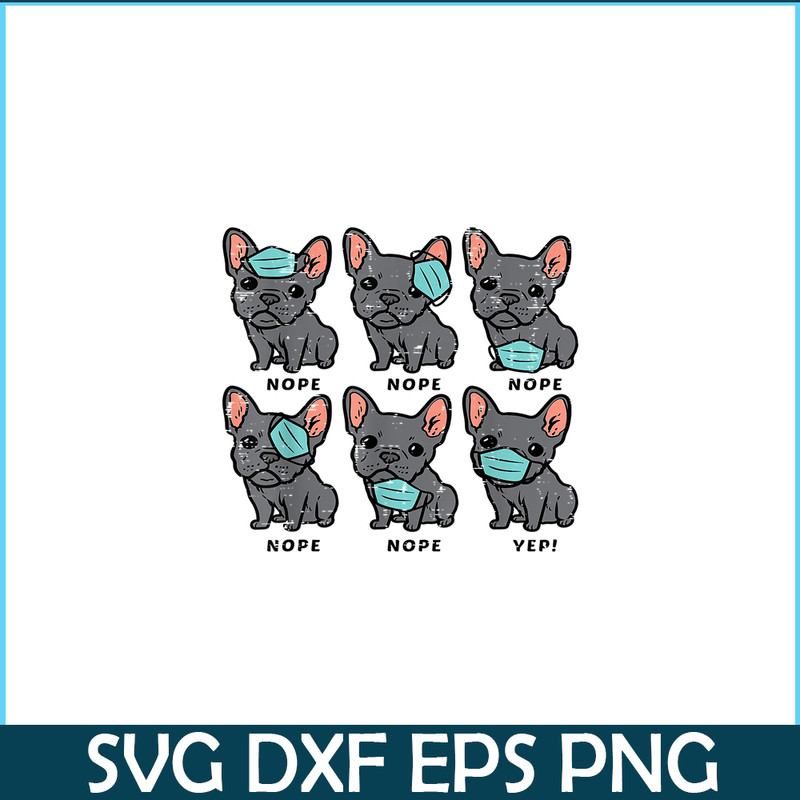 HL16102370-Funny French Bulldog In Mask PNG, Frenchie Dog Lover PNG, French Dog Artwork PNG.png