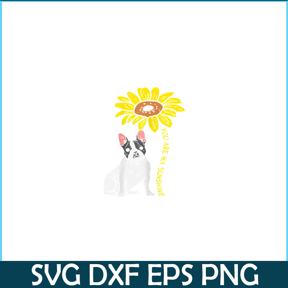 HL16102391-French Bulldog Sunflower PNG, Frenchie Dog Lover PNG, French Dog Artwork PNG.png