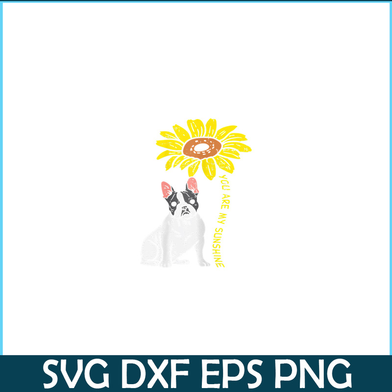HL16102391-French Bulldog Sunflower PNG, Frenchie Dog Lover PNG, French Dog Artwork PNG.png