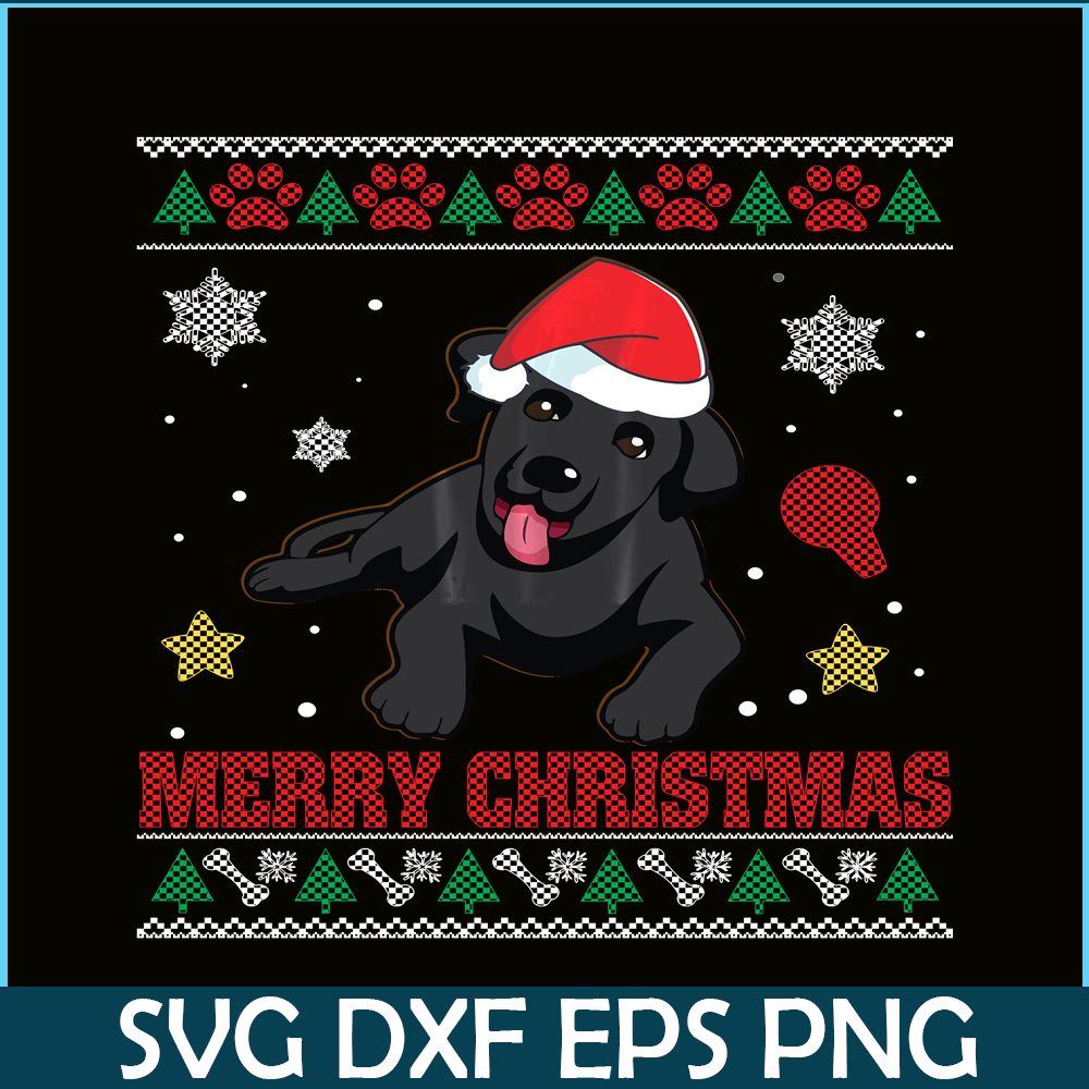 PNG141023103-BLACK LAB Dog Santa Ugly Sweater Costume Merry Xmas Shirt Png.png