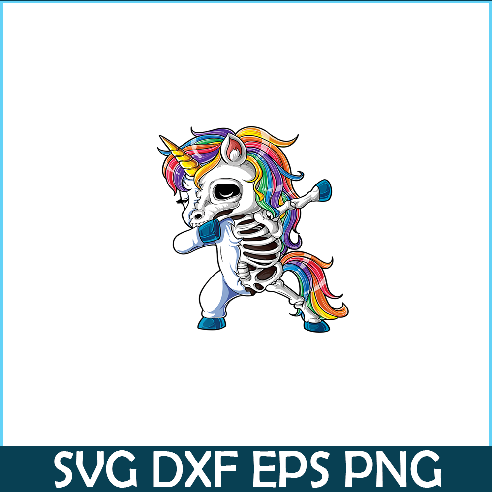 PNG14102356-Dabbing Unicorn Skeleton T shirt Halloween Girls Dab Gifts Png.png