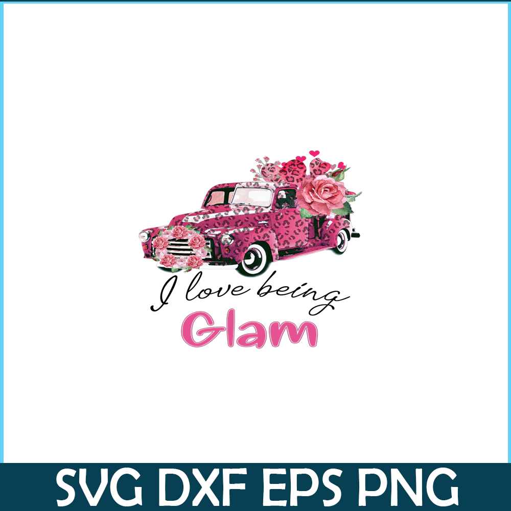 VLT19102347-I Love Being Glam PNG, Pink Valentine PNG, Valentine Holidays PNG.png