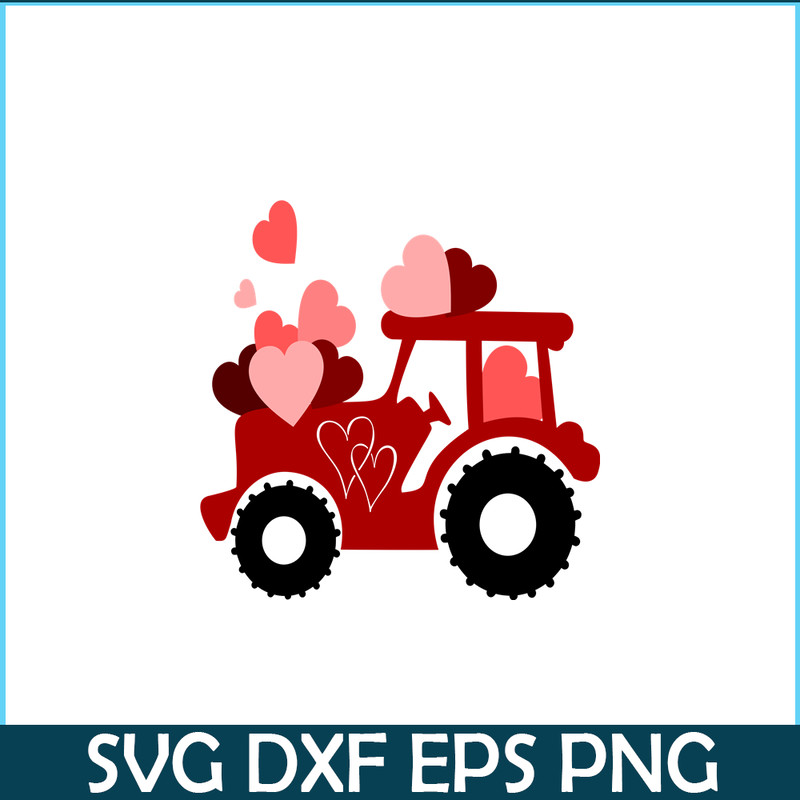 VLT21102374-Hearts Truck PNG, Sweet Valentine PNG, Valentine Holidays PNG.png