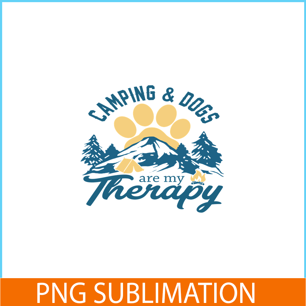 CAMP07112350-Camping Dog My Therapy PNG Dog Paw Behind The Ridge PNG Camping And Dogs PNG.png