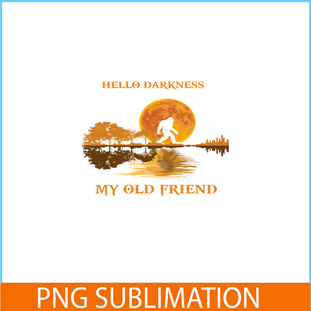 CAMP07112377-HELLO DARKNESS PNG MY OLD FRIEND PNG Bigfoot in moonlight PNG.png