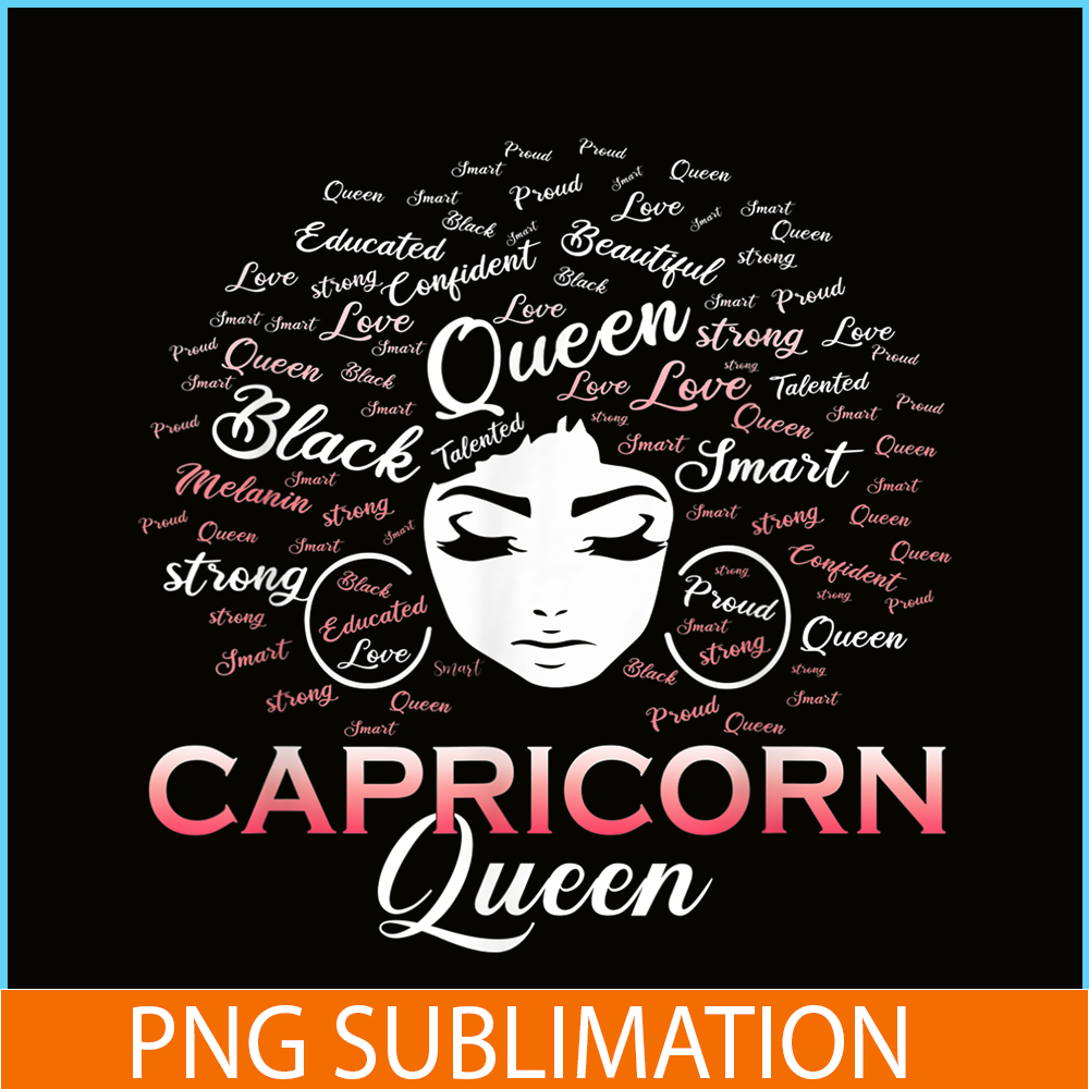 CPB28102306-Black Women PNG Capricorn Queen PNG January Birthday PNG.png