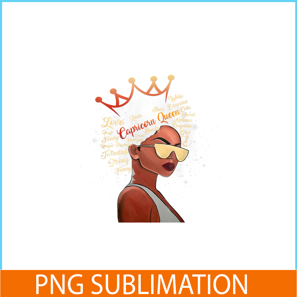CPB28102329-Capricorn Queen PNG Strong Smart Afro Melanin PNG Black Women PNG.png