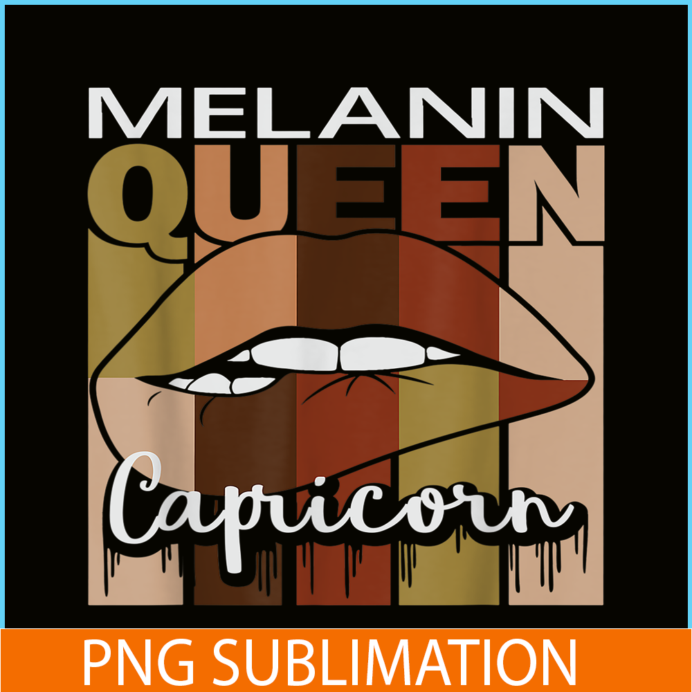 CPB28102333-Capricorn Queen PNG Zodiac Sign Melanin PNG Retro Vintage Birthday PNG.png