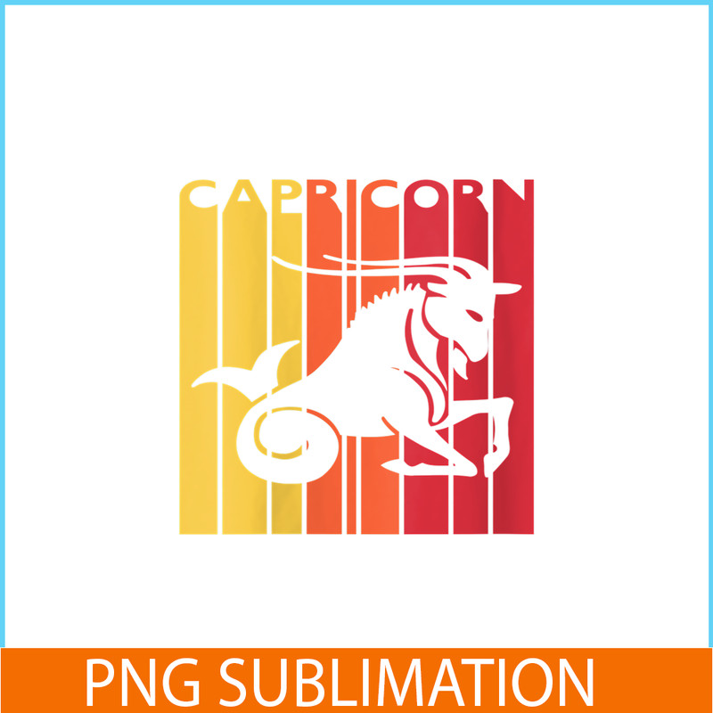 CPB28102383-Retro Capricorn PNG Zodiac Sign PNG December January Birthday Gift PNG.png