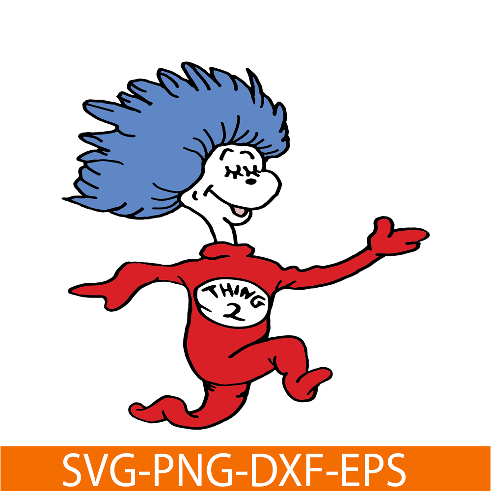 DS104122352-Dr Seuss Thing 2 Character SVG, Dr Seuss SVG, Cat in the Hat SVG DS104122352.png