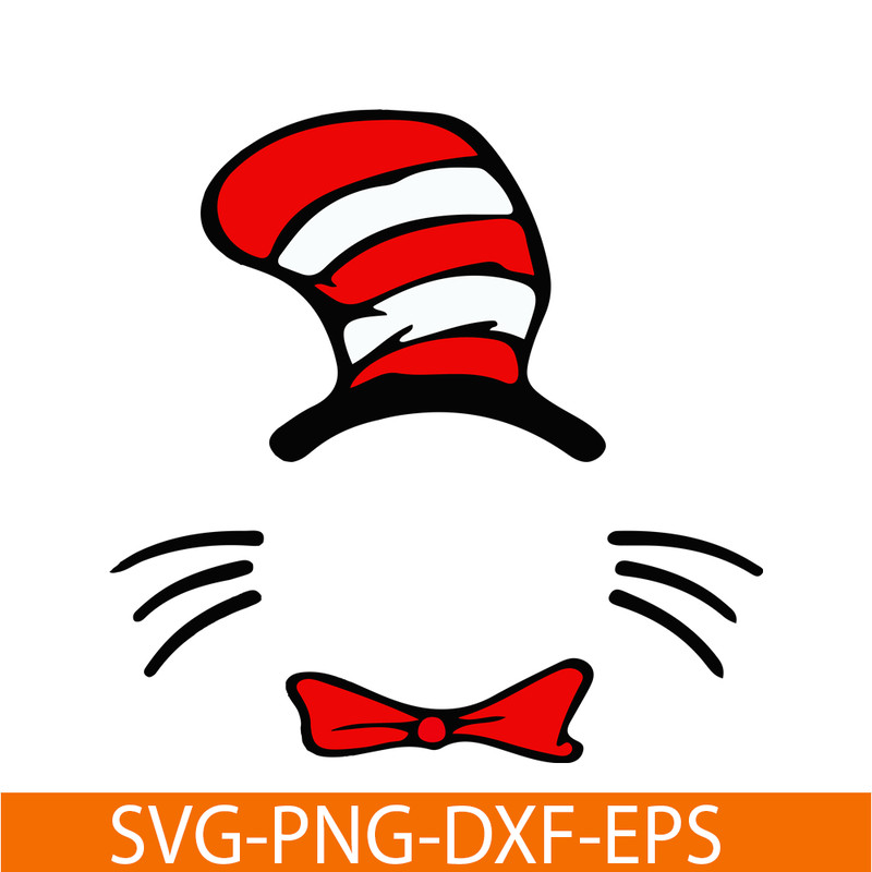 DS105122303-Cat in the red white hat Monogram SVG, Dr Seuss SVG, Cat in the Hat SVG DS105122303.png