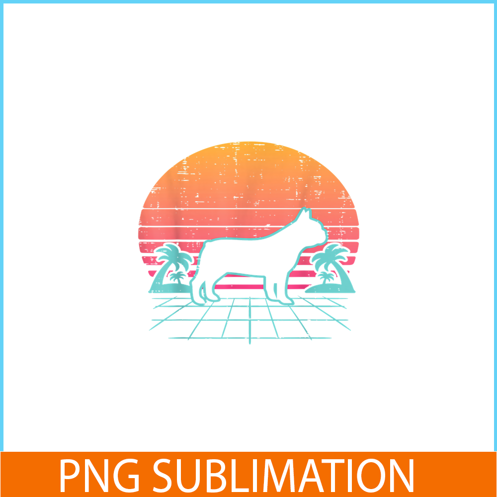 HL161023108-French Bulldog Vaporwave Aesthetic PNG, Frenchie Dog Lover PNG, French Dog Artwork PNG.png